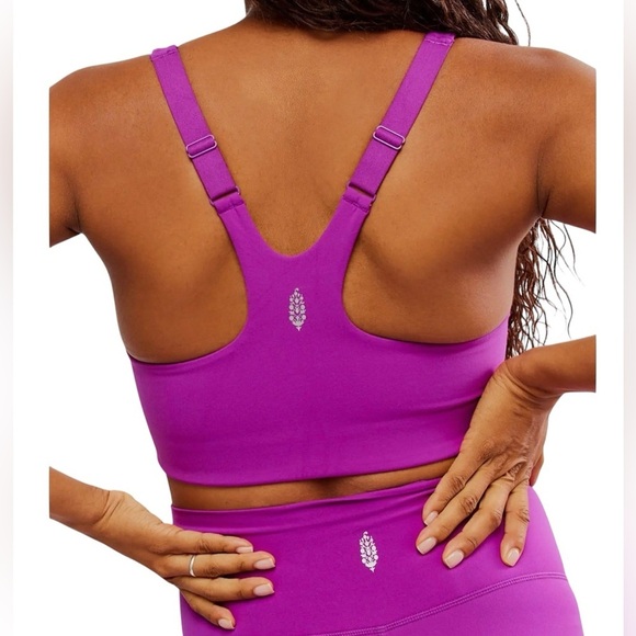 NWT Free People movement x Hatch Never Better square neck maternity bra Med Pink - Picture 3 of 10